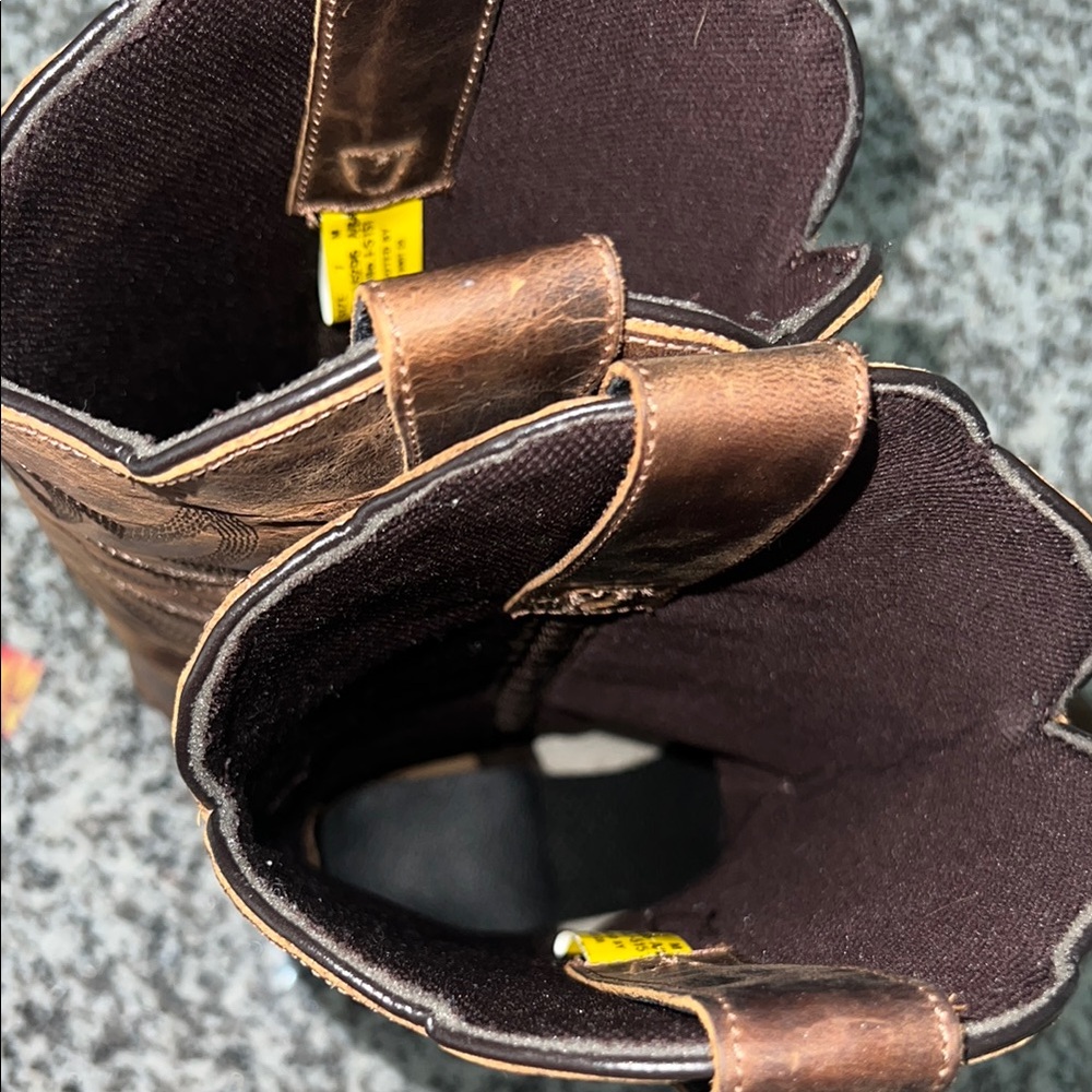 Abilene Boot Co. Rustic Brown Leather Boots - Picture 3 of 6